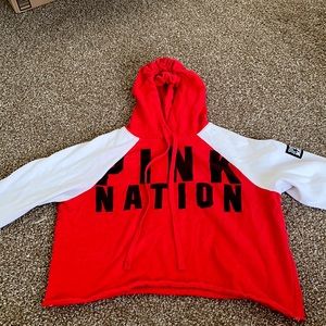 Victoria secrets pink cropped hoodie!